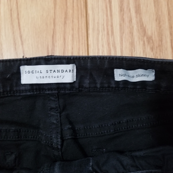 Social Standard Sanctuary Black Skinny Jeans Sz 14 - Picture 5 of 12